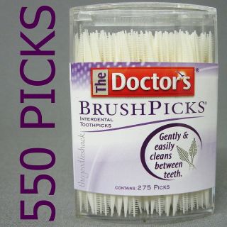 550 The Doctors Brush Picks Dental Toothpicks Interdental Piks 2 Packs 