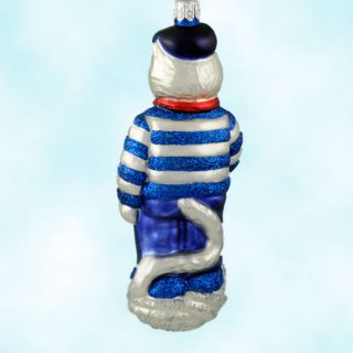 Breen French Sailor Cat Puss N Boots Ornament 2000 Glass Christmas 