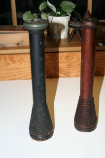 Large 2 Vintage Primitive Industrial Sewing Wooden Spools