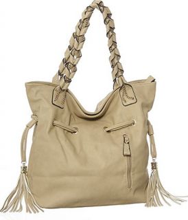 beige britton slouchy tote fit inside view rear view top zipper 