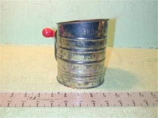 Vintage Flour Sifter Bromwells Made in The USA Three Cups  