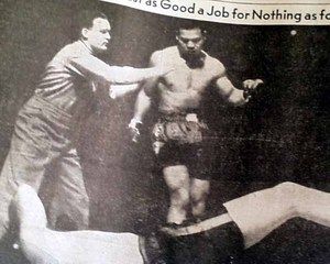 Joe Louis vs Buddy Baer Heavyweight Title Boxing 1942 Detroit MI Old 