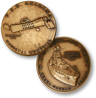 USS Arizona National Monument Hawaii Maco Bronze Medal