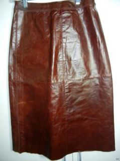 Gap Womens Red Leather A Line Skirt Size 1