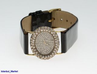 Vintage BUECHE GIROD GB 18k White Gold & Diamonds Wristwatch