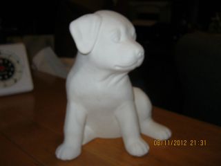 Adorable Rottweiler Puppy in Ceramic Bisque, Ready to Paint.