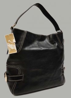   Authentic MICHAEL KORS Brookville large black Leather Shoulder Bag