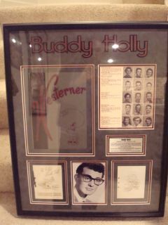 Buddy Holly High School Autograph Display