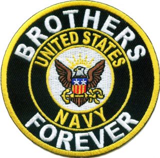  Brothers Forever Navy Biker Patch