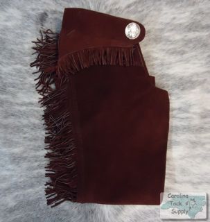 BROWN Suede Western Leather Riding / Show Chaps! NEW!!