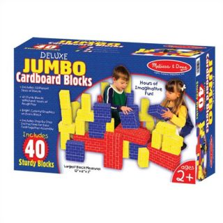 Melissa and Doug 40 PC Jumbo Cardboard Building Blocks 2784