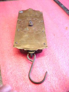 RARE Chatillons Chatillons Brass Milk Scale 30 PD lb Hanging with 