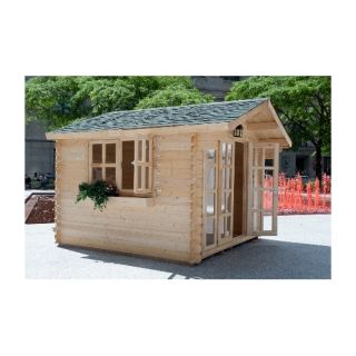 All Natural Wood Garden Storage Shed Kit Play Pool House Cabana
