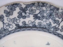 Antique Brownfield Sons Woodland Blue White Transferware Plate