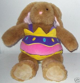 Build A Bear Brown Bunny Rabbit in Easter Egg Outfit