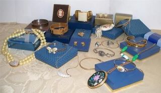 Vintage Designer Jewelry Lot Necklaces Rings Set Pearls Rhinestones 