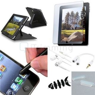 accessory bundle leather case cover for apple ipad 1