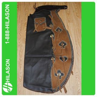 767 Bull Riding Soft Smooth Leather Rodeo Western Chaps