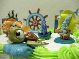   17 Piece Birthday Cake Topper Set w Nemo Dory Gill Pearl Squirt