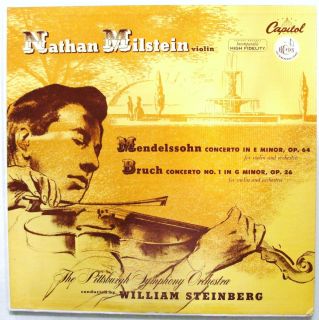 Nathan Milstein Violin Mendelssohn Bruch Pittsburgh Symphony Orchestra 