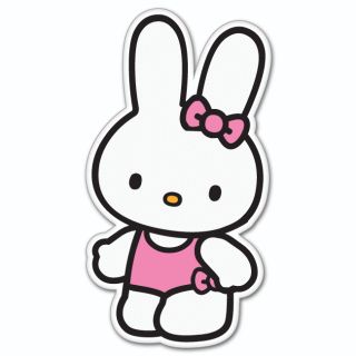 Hello Kitty Hello Bunny Bumper Sticker Decal 3 x 5