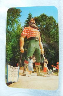 Postcard The Enchanted Forest Paul Bunyan Old Forge N Y