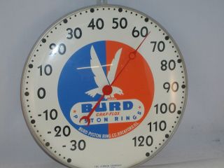Burd Piston Rings Advertising Thermometer Round Vintage Original 916 R 