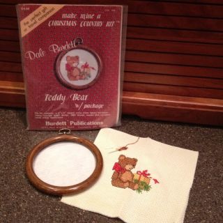 Dale Burdett Counted Cross Stitch Ornament Kit Christmas Bear Santa 