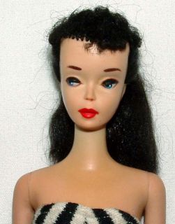 1960 Mattel 3 Brunette Ponytail Barbie w Original Outfits More