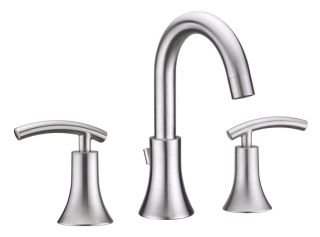 Wide Spread Brushed Nickel Finish Bathroom Sink Lavatory Faucet 