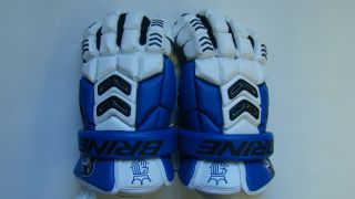Brine Messiah Custom Lax Gloves 13 Blue Devils New