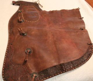   Batwing Leather Chaps with Sterling Conchos Brydon Brothers