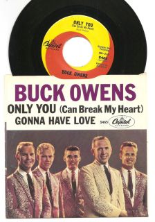BUCK OWENS Only You 1 hit 1965 original 45 rpm record w Picture Sleeve 