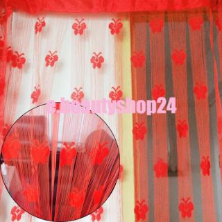 Door Window Romantic Butterfly String Yarn Curtain Room Divider 