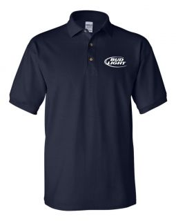 Bud Light Beer Pique Cotton Polo Golf Sport Shirt New All Sizes