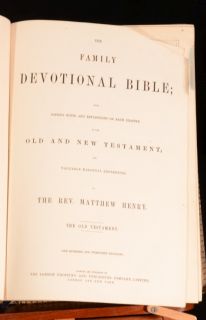 C1850 2 Vol The Family Devotional Bible Old and New Testaments Matthew 