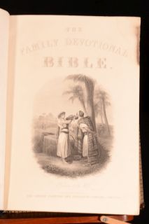 C1850 2 Vol The Family Devotional Bible Old and New Testaments Matthew 
