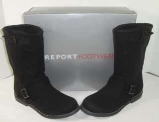 Report Footwear 7 5 M Buhler Black Mid Calf Boots Shoes Womens