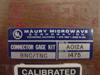 Maury Microwave Gauge A012A BNC TNC Connector Gage Kit