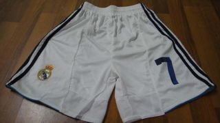 Real Madrid 7 C RONALDO SHORTS 2012 2013 Home White Sz Size S