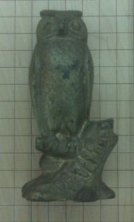 Cast Iron Owl Bank Be Wise Save Moneyby A C Williams