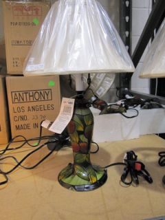 Anthony California Inc 17 Tiffany Apple Design Table Lamp and Shade 