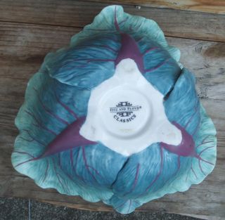 Fitz and Floyd Classics Cabbage Leaf Centerpiece Bowl