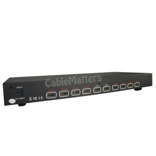 Cable Matters 2X8 HDMI Matrix Switcher. 2 HDMI input, 8 Output