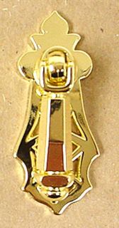 Brass Pendant Knob w Backplate Cabinet Drawer