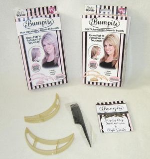 Lot of 2 Boxes Bumpits Hair Volumizing Leave in Inserts Blonde 6 