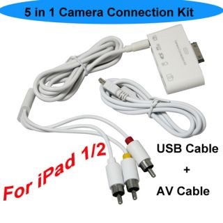    Camera Connection Kit USB AV Video Cable Accessories For iPad 1 2