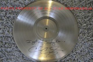 Chris Cagle Signed 12inch Gold Record Award Album w Inscription w COA 