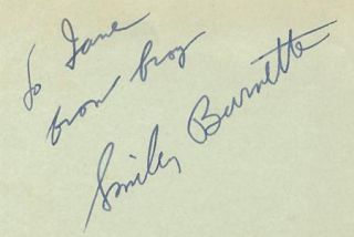 Smiley Burnette Vintage 1930s Signed Album Page Autographed Petticoat 