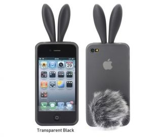   Grey Rabbit Bunny Silicone Case Cover Skin For iPod Touch 4 Gen 4th